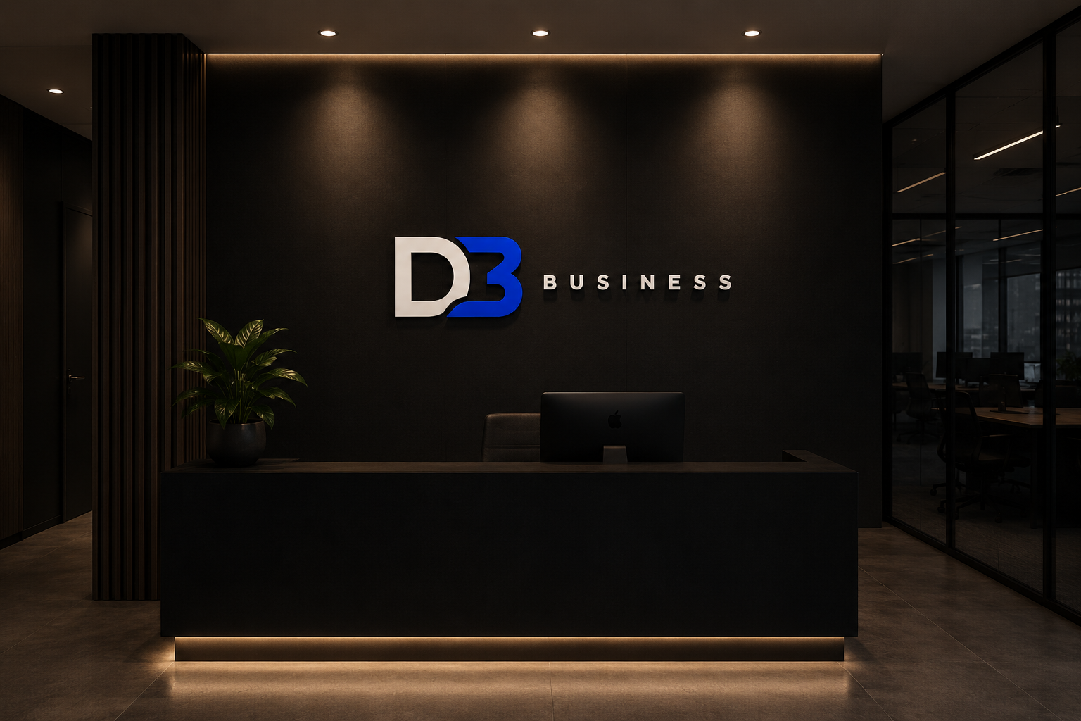Recepção do escritório da D3 Business